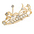Fairy Princess Bridal/ Wedding/ Prom/ Party Gold Tone Clear Crystal Mini Hair Comb Tiara - 70mm - view 6
