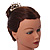 Fairy Princess Bridal/ Wedding/ Prom/ Party Gold Tone Clear Crystal Mini Hair Comb Tiara - 70mm - view 4