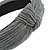 Grey with Silver Thread Fabric Flex HeadBand/ Head Band - view 4