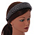 Retro Thicken Padded Velvet Diamante Wide Chunky Hair Band/ HeadBand/ Alice Band in Black - view 3