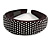 Retro Thicken Padded Velvet Diamante Wide Chunky Hair Band/ HeadBand/ Alice Band in Black - view 7