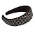 Retro Thicken Padded Velvet Diamante Wide Chunky Hair Band/ HeadBand/ Alice Band in Black - view 4