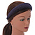Retro Thicken Padded Velvet Glitter Wide Chunky Hair Band/ HeadBand/ Alice Band in Midnight Blue - view 2