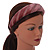 Retro Thicken Padded Velvet Glitter Stripes Wide Chunky Hair Band/ HeadBand/ Alice Band in Pink Blush - view 2