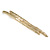 Contemporary Hammered Bar Barrette Hair Clip Grip in Gold Tone - 90mm W - view 5