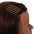 Set of 5 Multicoloured Enamel Hair Slides In Gold Tone - 65mm Long - view 3