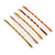 Set of 5 Multicoloured Enamel Hair Slides In Gold Tone - 65mm Long - view 5