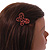 Coral Butterfly Hair Slide/ Grip - 50mm Across - view 2