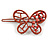 Coral Butterfly Hair Slide/ Grip - 50mm Across - view 4