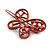 Coral Butterfly Hair Slide/ Grip - 50mm Across - view 7