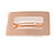 Rose Gold Tone Satin Finish Large 'Buckle' Square Barrette Hair Clip Grip - 80mm Across - view 4