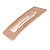 Rose Gold Tone Satin Finish Large 'Buckle' Square Barrette Hair Clip Grip - 80mm Across - view 6