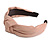 Wide Chunky Pastel Pink PU Leather, Faux Leather Knot Hair Band/ HeadBand/ Alice Band