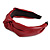 Wide Chunky Crimson Red PU Leather, Faux Leather Knot Hair Band/ HeadBand/ Alice Band - view 7