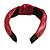 Wide Chunky Crimson Red PU Leather, Faux Leather Knot Hair Band/ HeadBand/ Alice Band - view 5