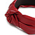 Wide Chunky Crimson Red PU Leather, Faux Leather Knot Hair Band/ HeadBand/ Alice Band - view 4