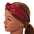 Wide Chunky Crimson Red PU Leather, Faux Leather Knot Hair Band/ HeadBand/ Alice Band - view 3