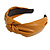 Wide Chunky Mustard PU Leather, Faux Leather Knot Hair Band/ HeadBand/ Alice Band - view 6