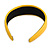 Banana Yellow Wide Chunky PU Leather, Faux Leather Hair Band/ HeadBand/ Alice Band - view 7