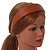 Tan Wide Chunky PU Leather, Faux Leather Hair Band/ HeadBand/ Alice Band - view 3