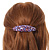 Romantic Floral Acrylic Oval Barrette/ Hair Clip in Purple/ Black/ Brown - 90mm Long - view 3