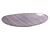 Lavender Stripy Print Acrylic Oval Barrette/ Hair Clip In Silver Tone - 90mm Long - view 7