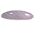 Lavender Stripy Print Acrylic Oval Barrette/ Hair Clip In Silver Tone - 90mm Long - view 8