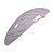 Lavender Stripy Print Acrylic Oval Barrette/ Hair Clip In Silver Tone - 90mm Long - view 9