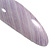 Lavender Stripy Print Acrylic Oval Barrette/ Hair Clip In Silver Tone - 90mm Long - view 5