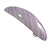 Lavender Stripy Print Acrylic Oval Barrette/ Hair Clip In Silver Tone - 90mm Long - view 10