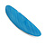 Sky Blue Stripy Print Acrylic Oval Barrette/ Hair Clip In Silver Tone - 90mm Long - view 7