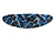 Blue/ Black Feather Motif Acrylic Oval Barrette/ Hair Clip - 95mm Long - view 7