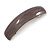 Chocolate Brown Сheckered Print with Glitter Acrylic Square Barrette/ Hair Clip In Silver Tone - 90mm Long - view 8