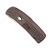 Chocolate Brown Сheckered Print with Glitter Acrylic Square Barrette/ Hair Clip In Silver Tone - 90mm Long - view 10