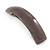 Chocolate Brown Сheckered Print with Glitter Acrylic Square Barrette/ Hair Clip In Silver Tone - 90mm Long - view 11