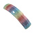 'Rainbow' Glitter Acrylic Square Barrette/ Hair Clip In Silver Tone - 90mm Long - view 9