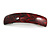 Red/ Black Acrylic Square Barrette/ Hair Clip In Silver Tone - 90mm Long - view 7