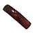 Red/ Black Acrylic Square Barrette/ Hair Clip In Silver Tone - 90mm Long - view 9