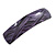 Purple/ Black Acrylic Square Barrette/ Hair Clip In Silver Tone - 90mm Long