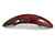 Red/ Black Acrylic Oval Barrette/ Hair Clip In Silver Tone - 90mm Long - view 7
