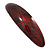 Red/ Black Acrylic Oval Barrette/ Hair Clip In Silver Tone - 90mm Long - view 9