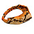 Orange/ Black Snake Print Twisted Fabric Elastic Headband/ Headwrap - view 5