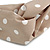 Beige and White Polka-Dotted Twisted Fabric Elastic Headband/ Headwrap - view 3