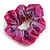 Pack Of 2 Light Chameleon Pink Snake Effect Silk Hair Scrunchies - Medium Thickness Hair - view 4