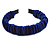 Royal Blue Velour Fabric Flex HeadBand/ Head Band - view 4