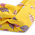 Yellow Floral Leaf Twisted Fabric Elastic Headband/ Headwrap - view 4