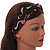 Black/ Pink Flamingo Twisted Fabric Elastic Headband/ Headwrap - view 2