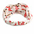White/ Pink Flamingo Twisted Fabric Elastic Headband/ Headwrap - view 5