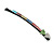 Long Multicoloured Crystal Arrow Hair Grips/ Slides In Black Tone - 85mm Across - view 6