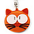 Plastic Funky Cat Key Ring/Handbag Charms (Brown) - view 2